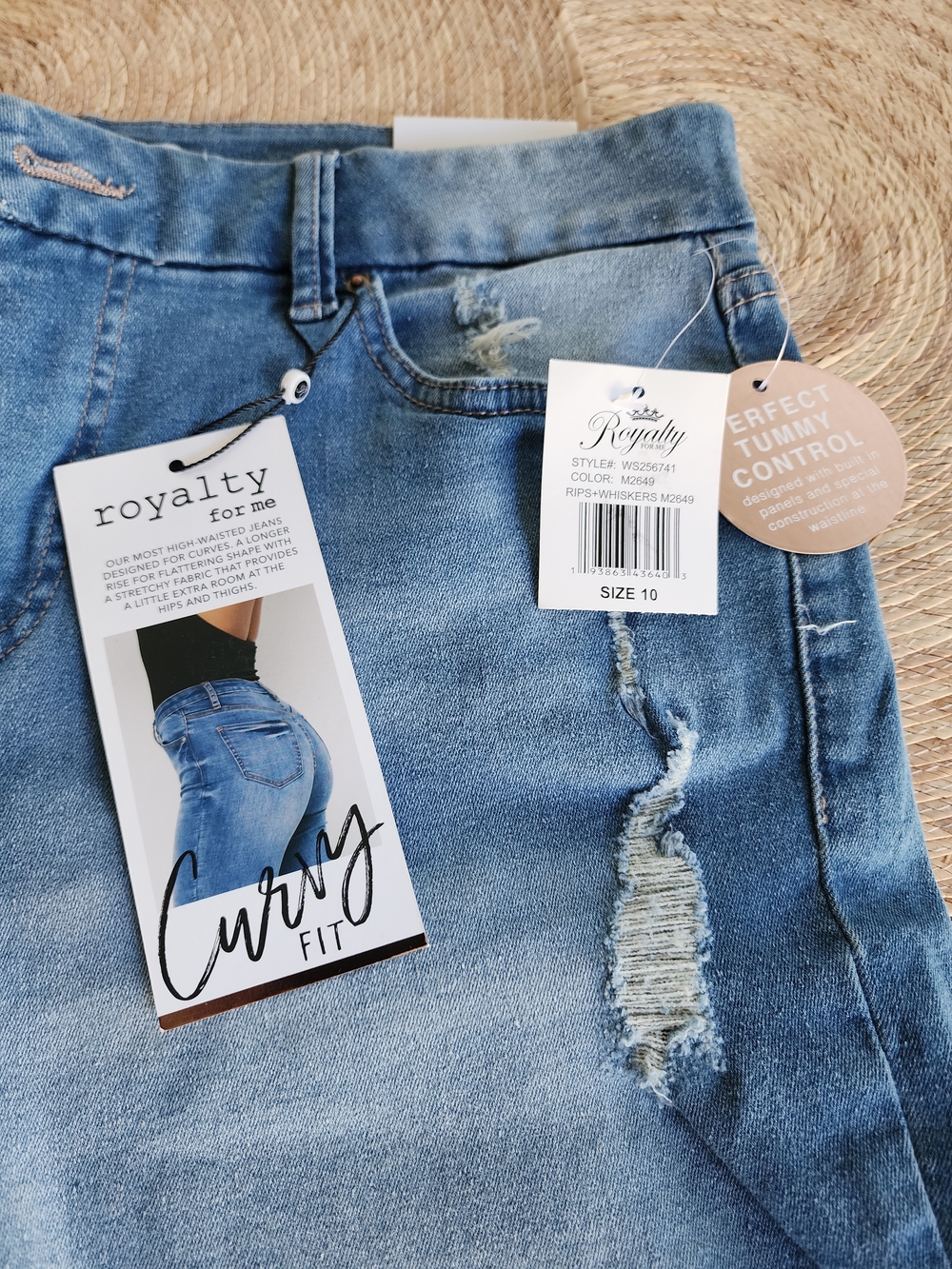 Royalty For Me Light Blue Distressed Denim Women's Shorts